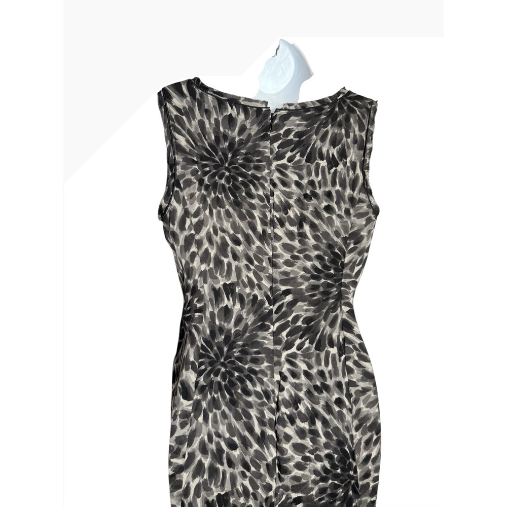 Ann Taylor Dress Size‎ 8 Sleeveless Silk Animal Print Sheath Career Dress 🤎🖤🤎 - Picture 6 of 8